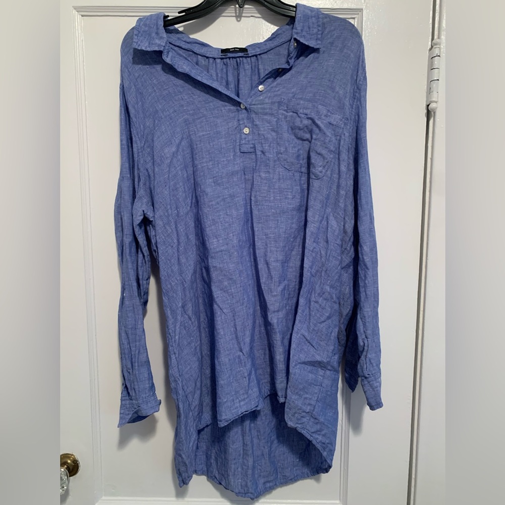 Blue Linen Tunic